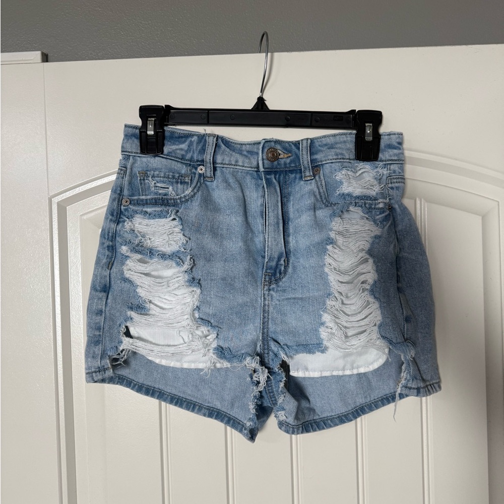 Distressed Denim Shorts